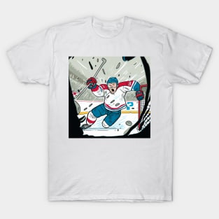 Super star hockey player scoring a goal T-Shirt